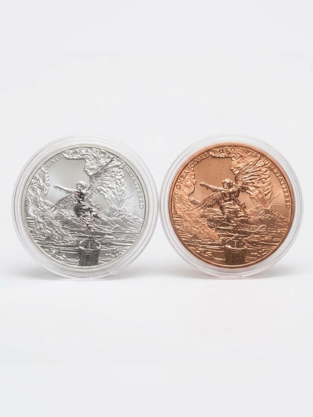 Zombucks World Libertattered Set: 1 oz Silver Round + 1 oz Copper in Capsule